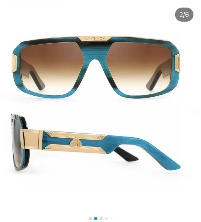 Oversized Rectangular Black Acetate Gradient Lens Sunglasses 3