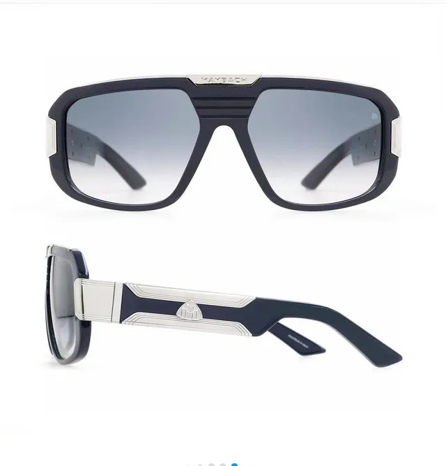 Oversized Rectangular Black Acetate Gradient Lens Sunglasses 7