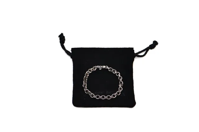 Oxidized Silver-Tone Chunky Oval Link Chain Bracelet 8