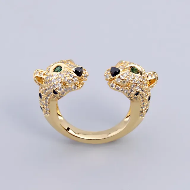 Panther-Head Pavé Crystal Cuff Bracelet 2