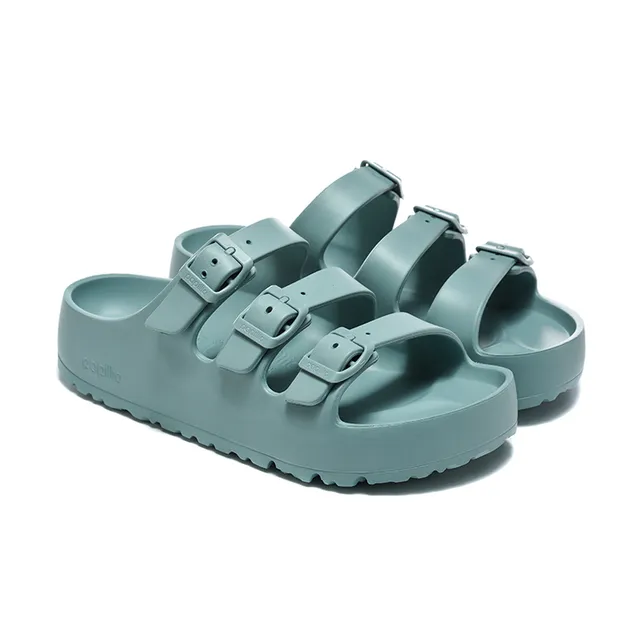 Papillio Sandale à trois brides avec boucle Seafoam Green Sandales casuales 4