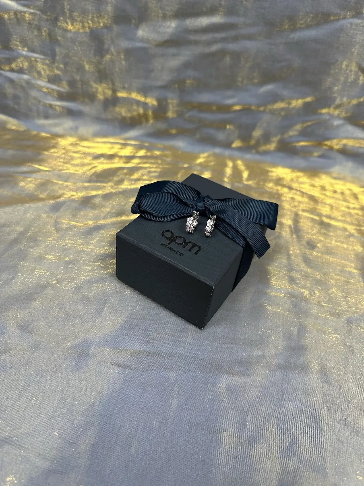 Pavé-Set Crystal Hoop Earrings 7
