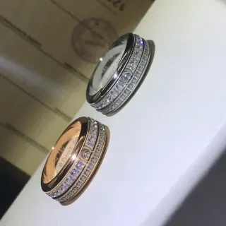 Piaget Possession Rotating Double-Band Pavé Diamond Ring
