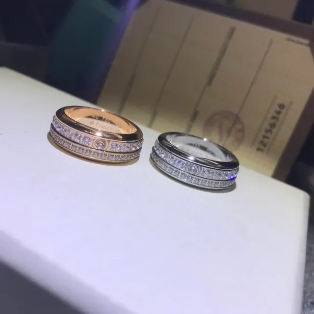 Piaget Possession Rotating Double-Band Pavé Diamond Ring 9