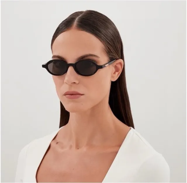 Pink Brown Oval Frame Matte Finish Sunglasses 3