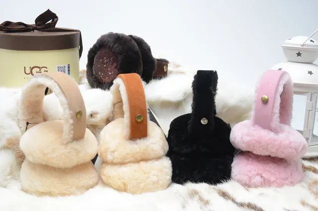 Pink Gold Plush Faux-Fur Exterior Sequined Interior Panel Beanie 6