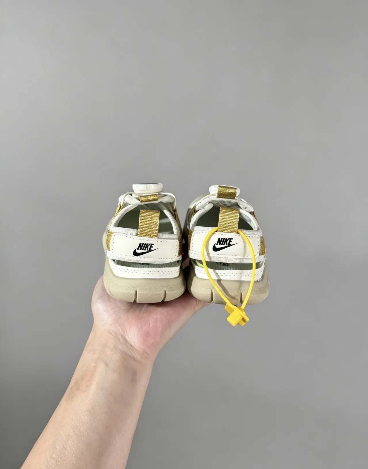 Pink Yellow Multi-Strap Adjustable Dial Closure Casual Sandals 16