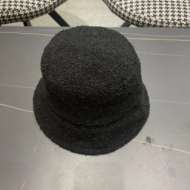Plush Teddy-Textured Black Bucket Hat 5