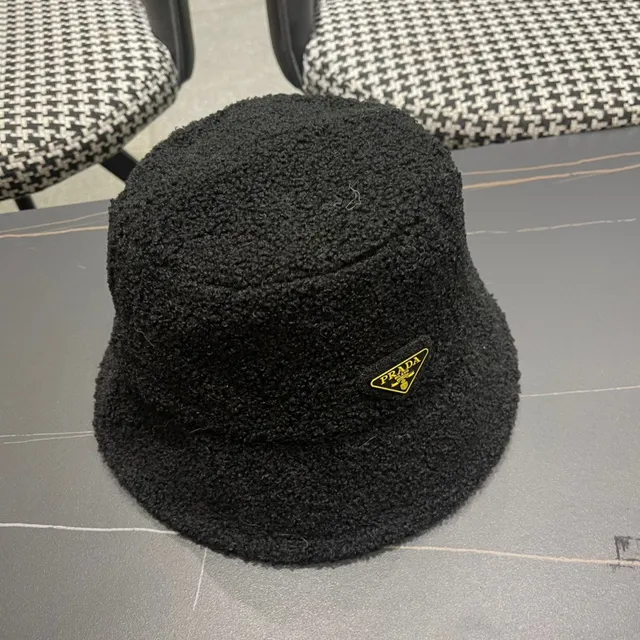 Plush Teddy-Textured Black Bucket Hat 7