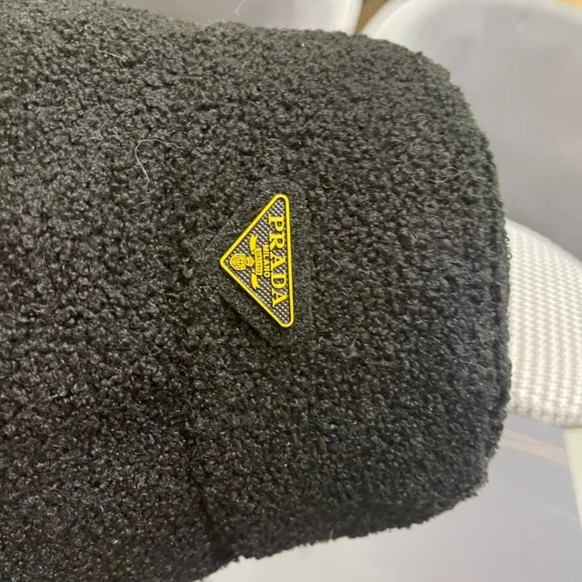 Plush Teddy-Textured Black Bucket Hat 12