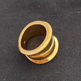 Polished Gold Stacked Band Minimalist Ring