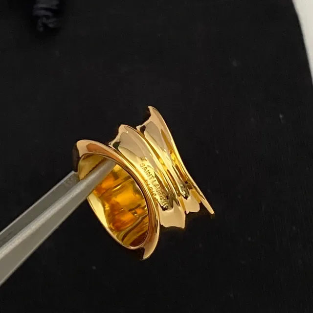 Polished Gold Stacked Band Minimalist Ring 3