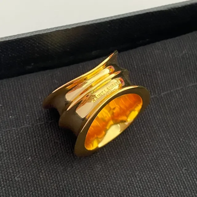 Polished Gold Stacked Band Minimalist Ring 7
