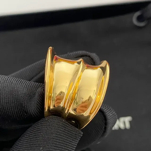 Polished Gold Stacked Band Minimalist Ring 10