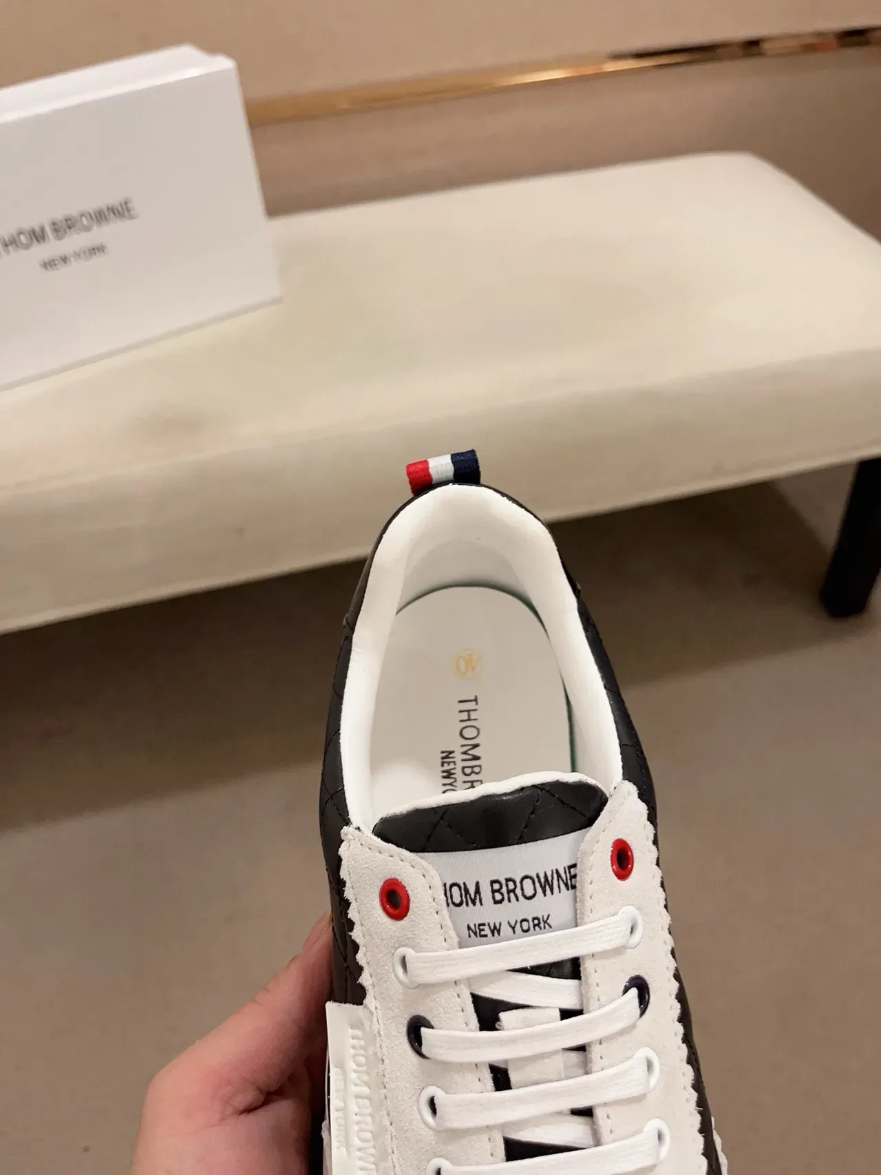 Quilted Black and White Lifestyle Sneaker 6