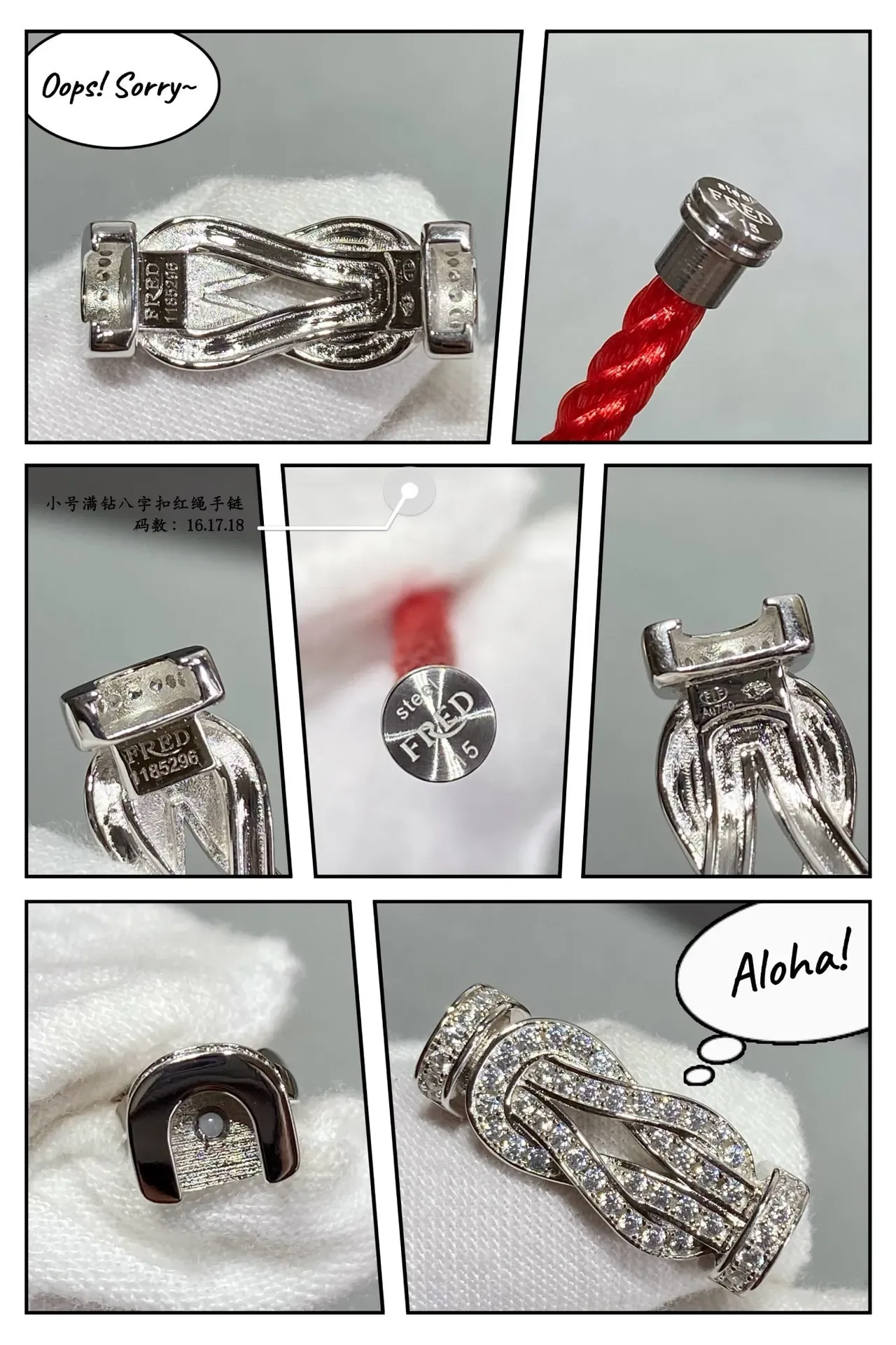 Red Braided Cord Knot Charm Bracelets 6