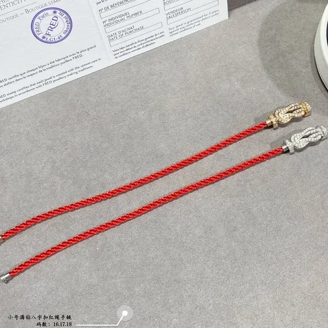 Red Braided Cord Knot Charm Bracelets 7