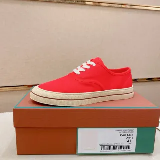 Red White Low-Top Upper Canvas Shoes