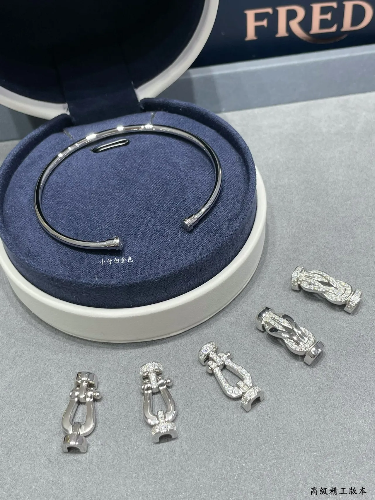 Rose Gold Tone Pavé Crystal Knot Clasp Bracelets 5