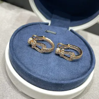 Rose Gold-Tone Pavé Twisted Rope Hinged Hoop Earrings