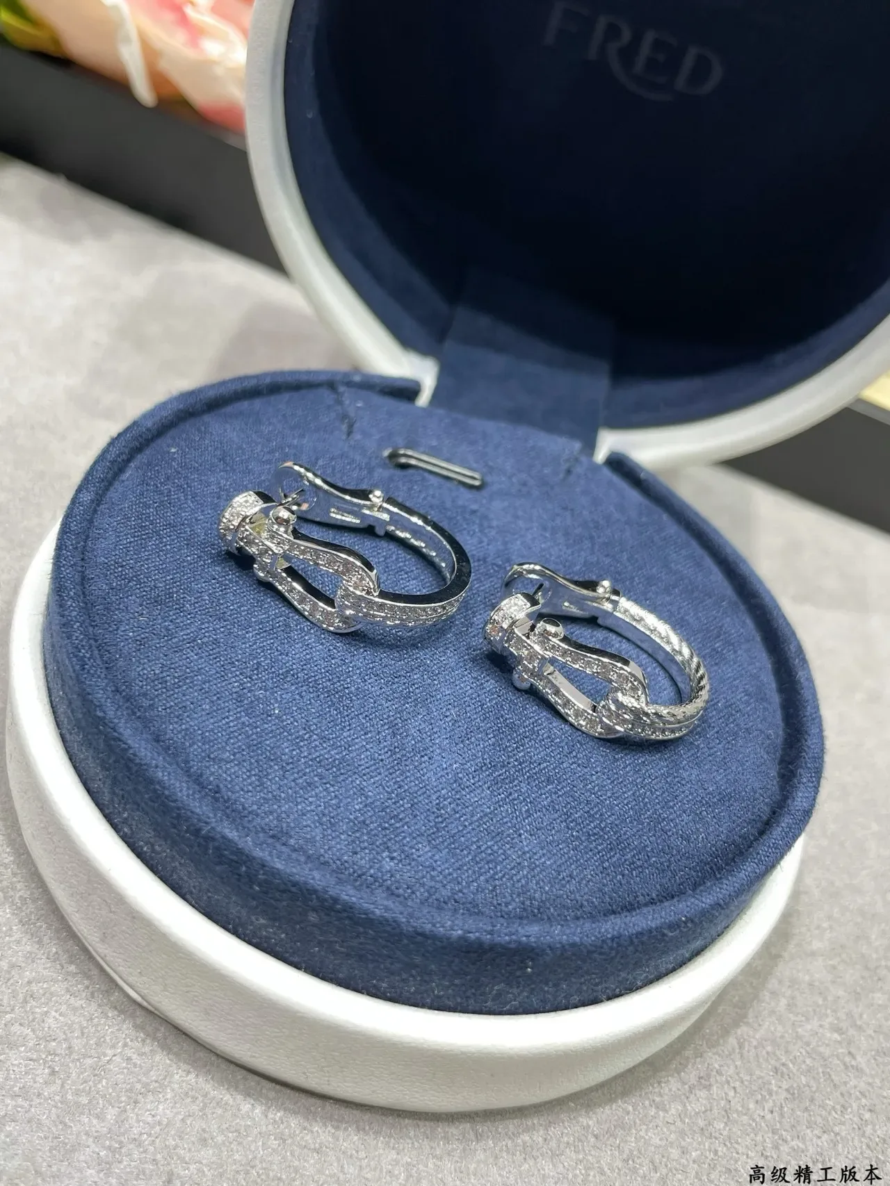 Rose Gold-Tone Pavé Twisted Rope Hinged Hoop Earrings 8