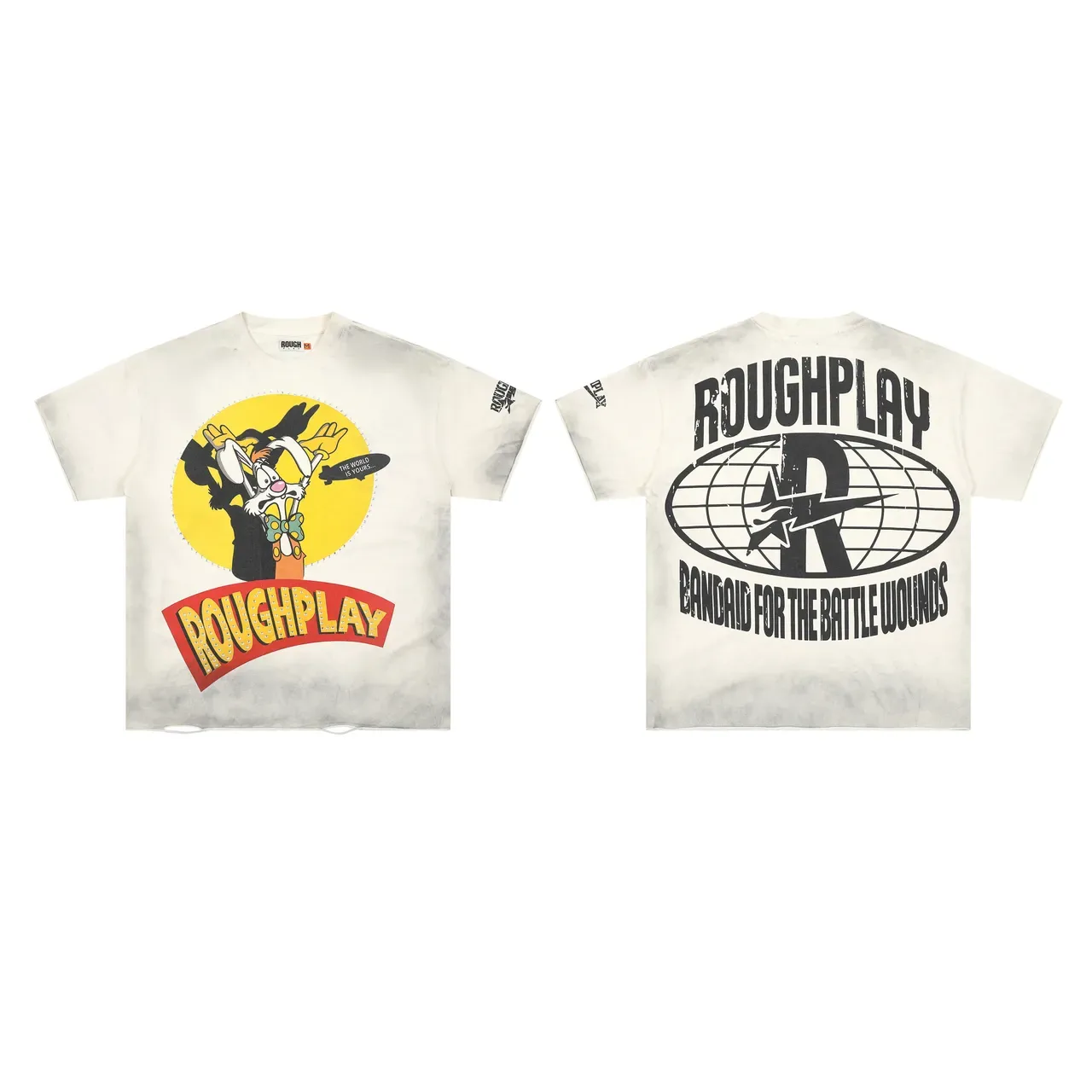 Rough Roughplay Graphic Rhinestone-Embellished Tie-Dye T-Shirt 2