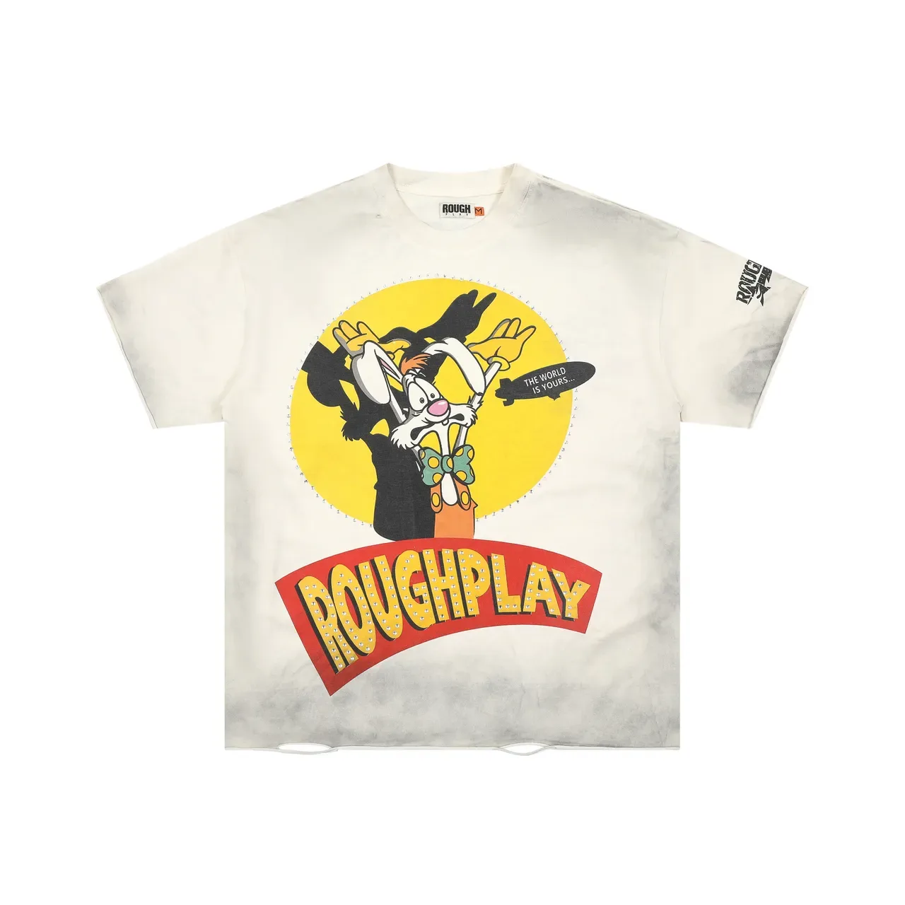 Rough Roughplay Graphic Rhinestone-Embellished Tie-Dye T-Shirt 3