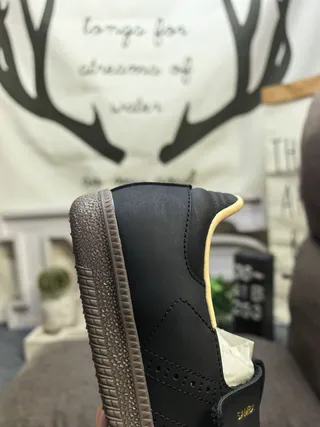 Samba Black Beige Laceless Single-Strap Mary Jane Shoes 3