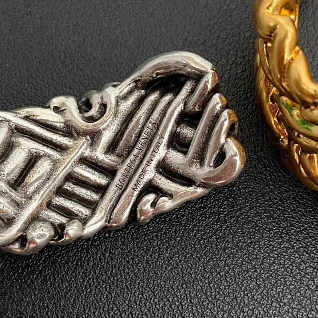 Silver and Gold Woven Twisted Open Cuff Bracelets 4