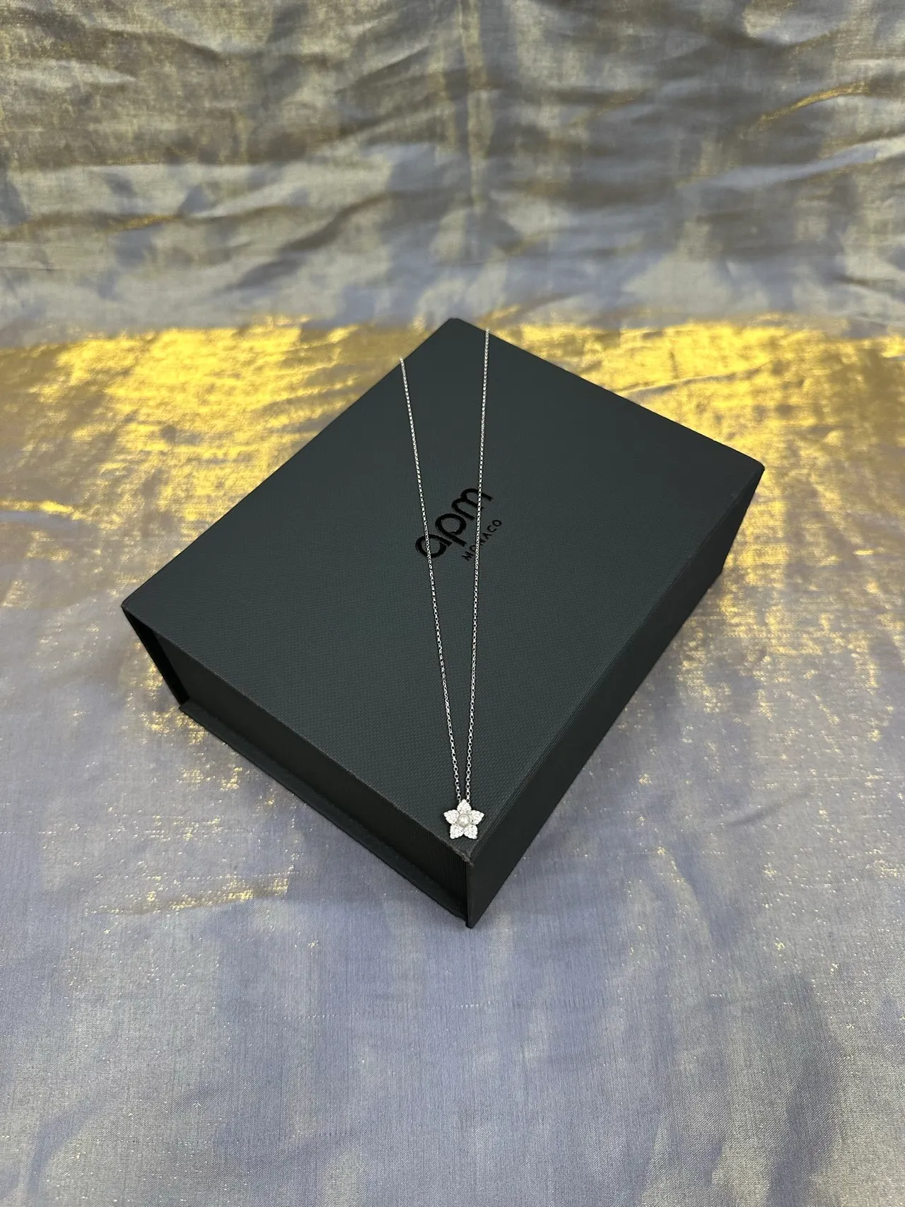 Silver Blue Layered Star-Shaped Pendant Necklace 6