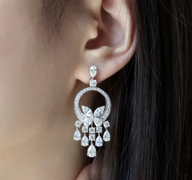 Silver High-Jewelry Drop Earring Earrings 8