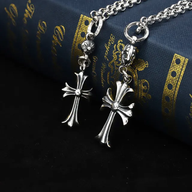Silver Metal Cross Pendant Necklace 4
