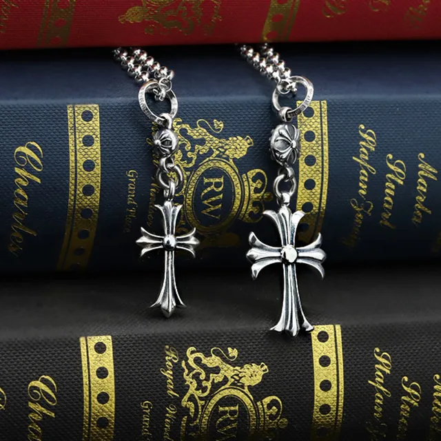 Silver Metal Cross Pendant Necklace 5