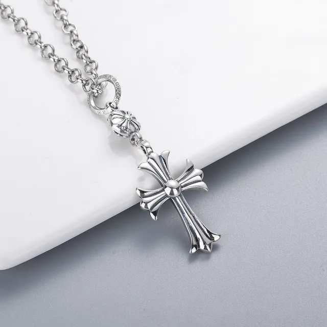 Silver Metal Cross Pendant Necklace 6