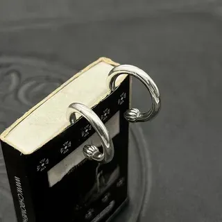 Silver-Toned Textured End Hoop Earrings 7