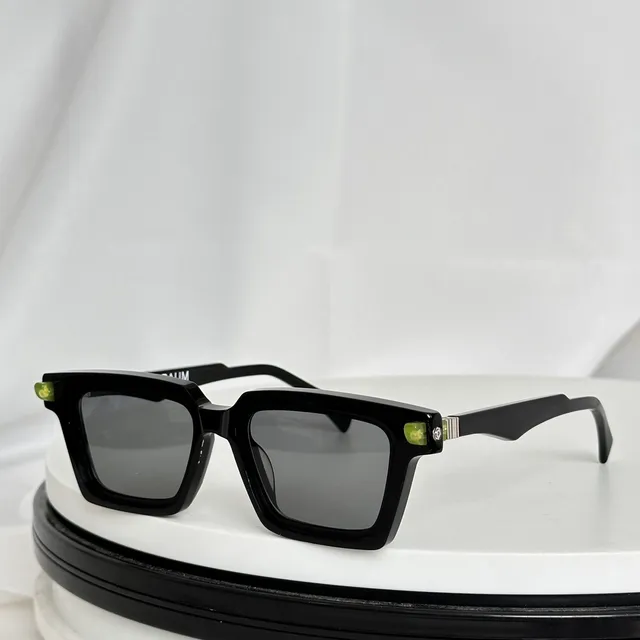 Speckled Black Acetate Geometric Rectangular Optical Glasses 9