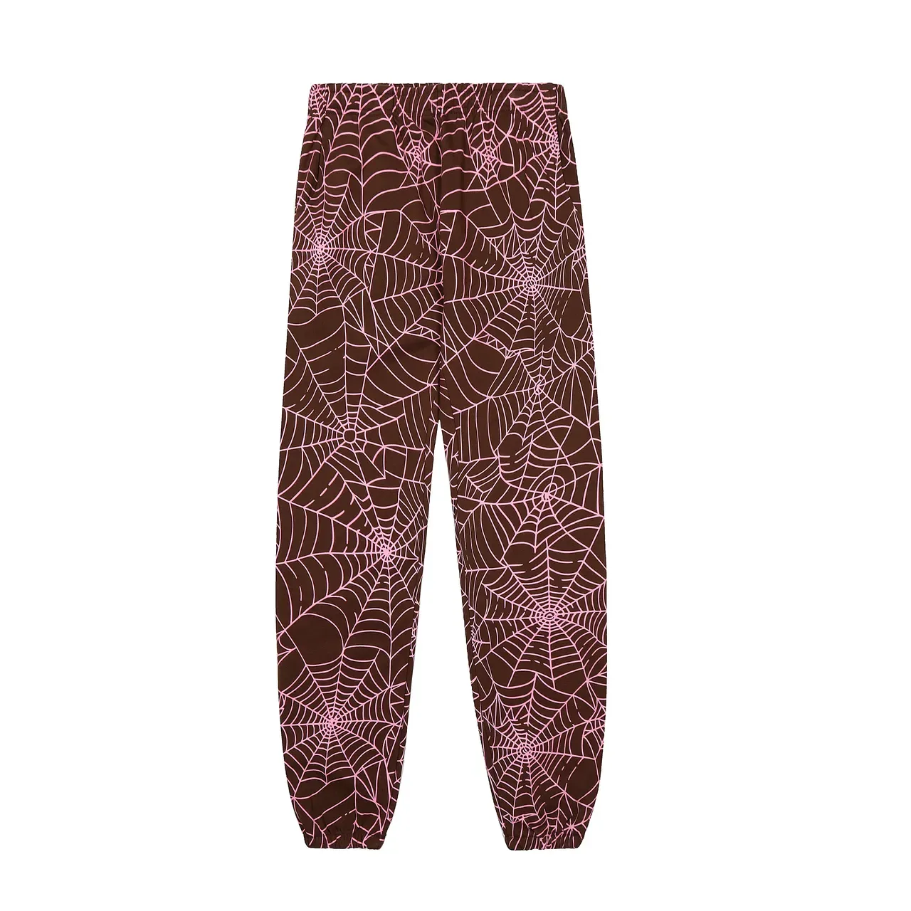 Spiderweb Print Brown Pink and Black White Matching Tracksuit 6