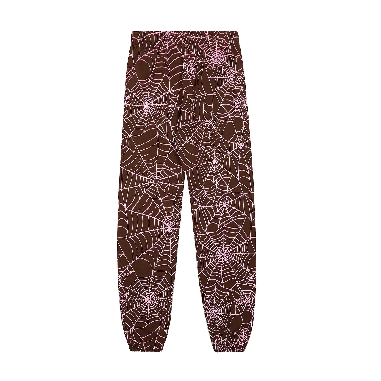 Spiderweb Print Brown Pink and Black White Matching Tracksuit 7