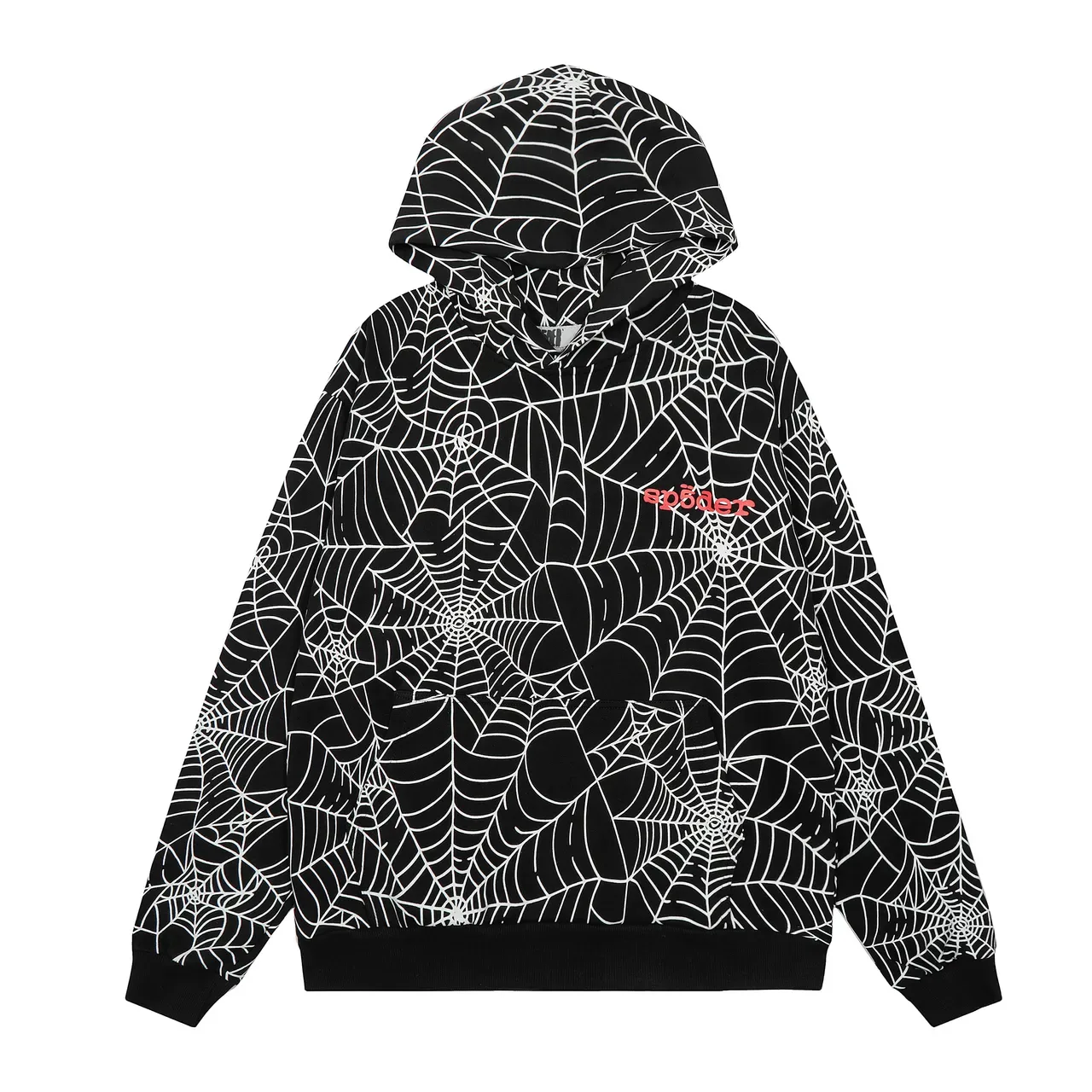 Spiderweb Print Brown Pink and Black White Matching Tracksuit 10