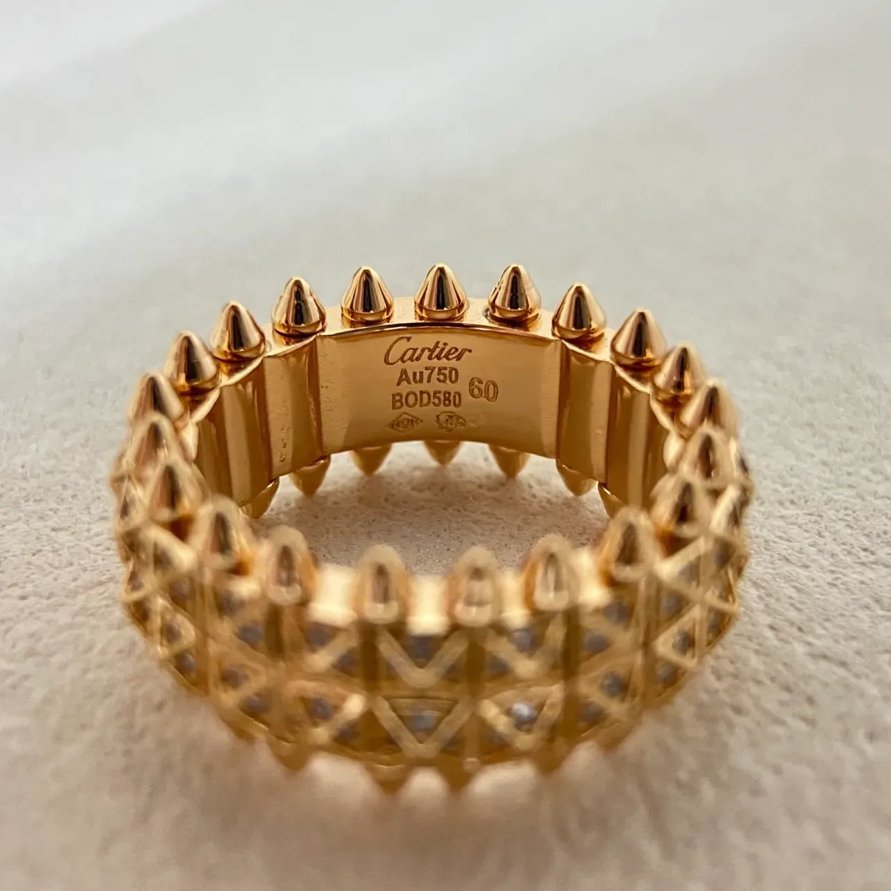 Spiked Pavé-Set Multi-Row Geometric Rings 3