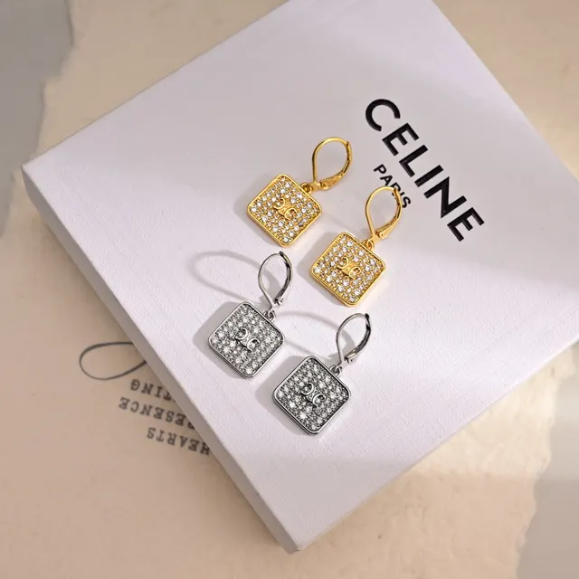 Square Pavé-Set Monogram Pendant Necklace 2