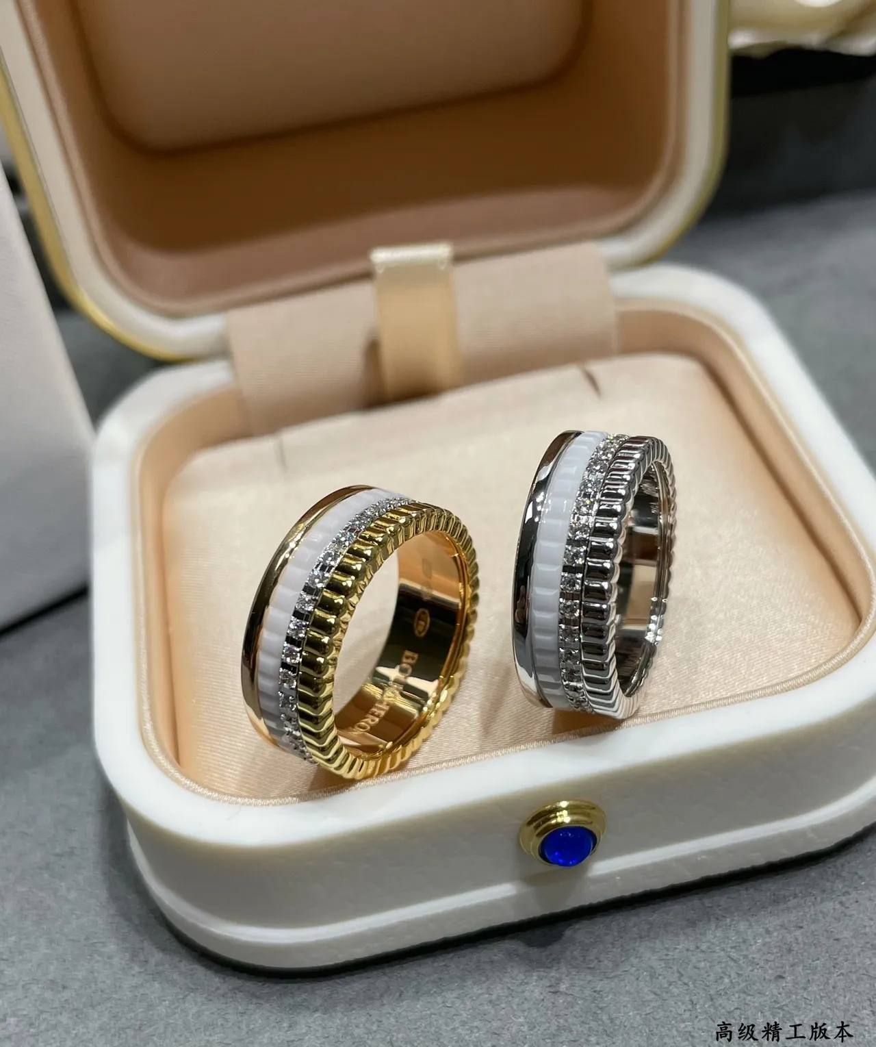 Stackable Ceramic and Pavé Stone Multi-Band Rings 8