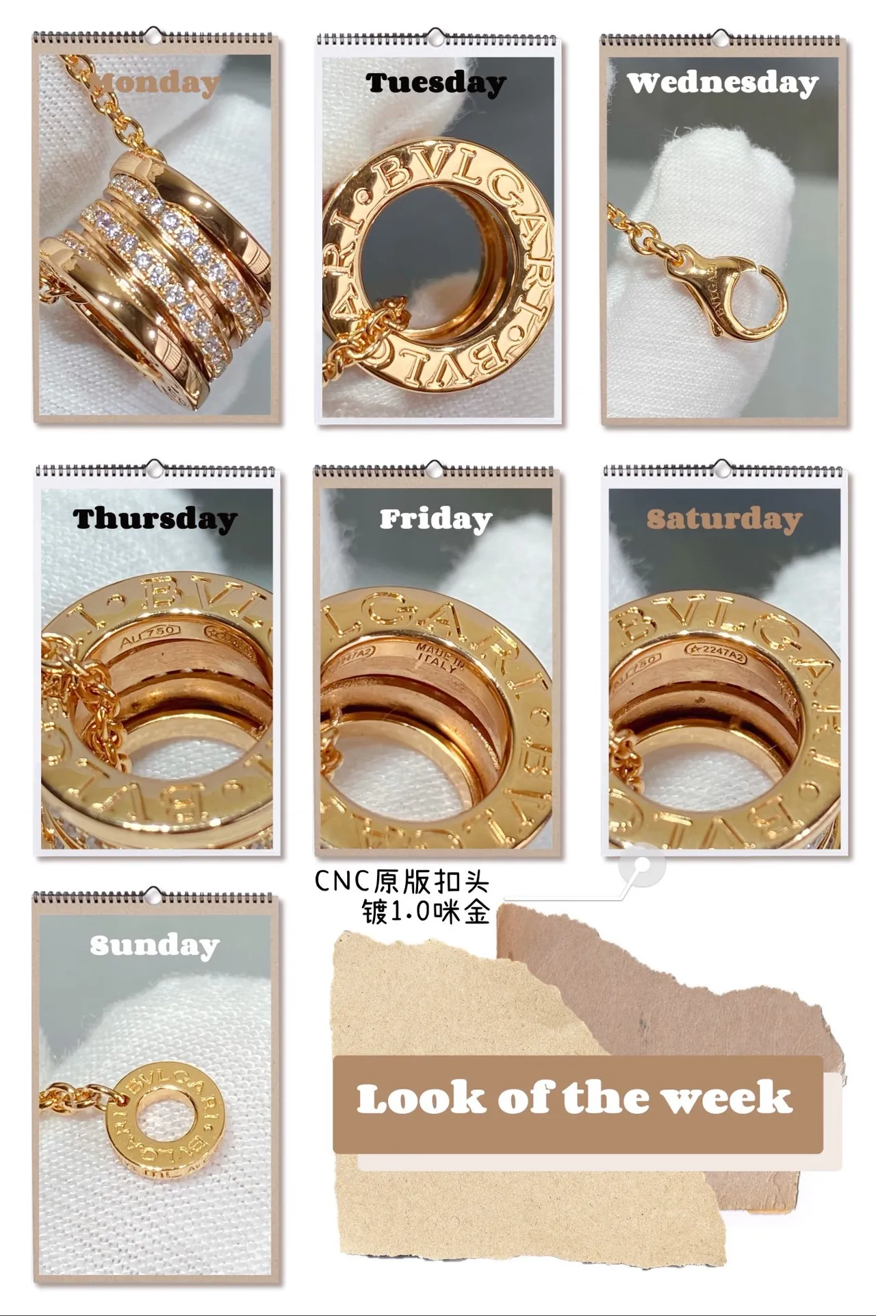 Stacked Cylindrical Pavé Crystal Pendant Necklace 6