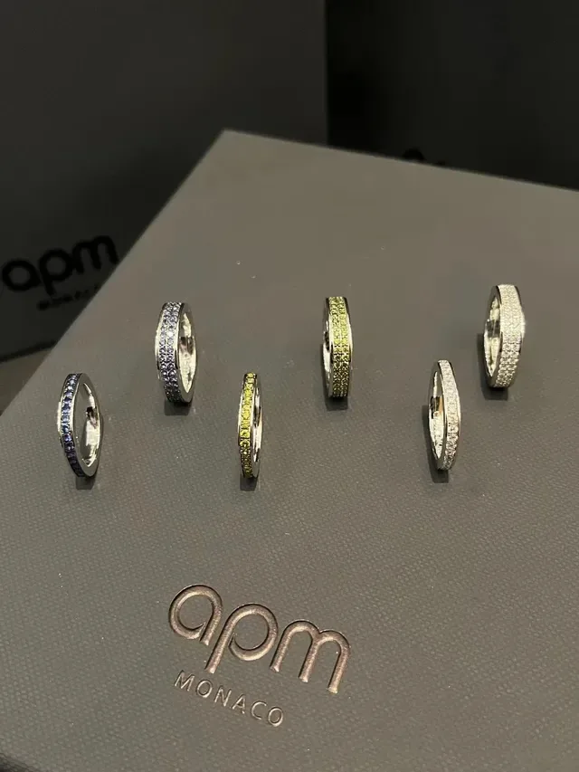 Thin Pavé-Set Olive-Green Stone Ring 5