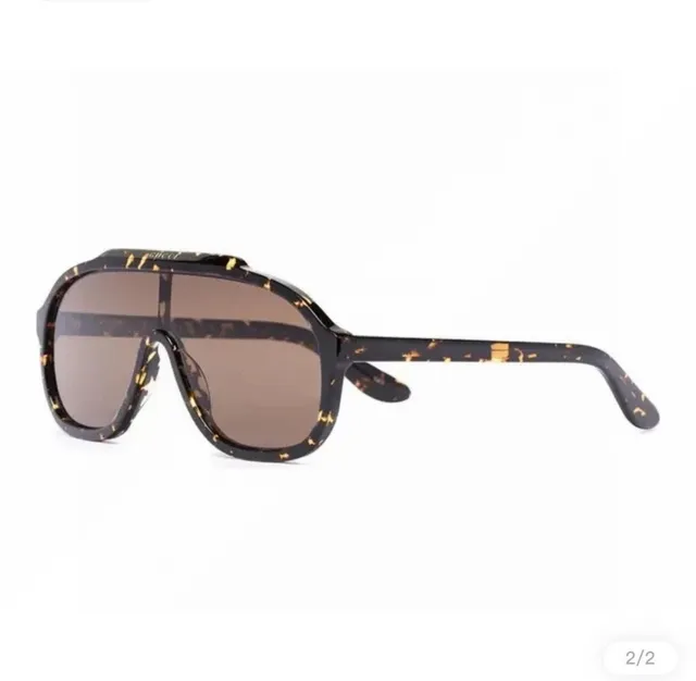 Tortoiseshell Brown, Black Gradient, and Yellow Lens Oversized Acetate Sunglasses 3