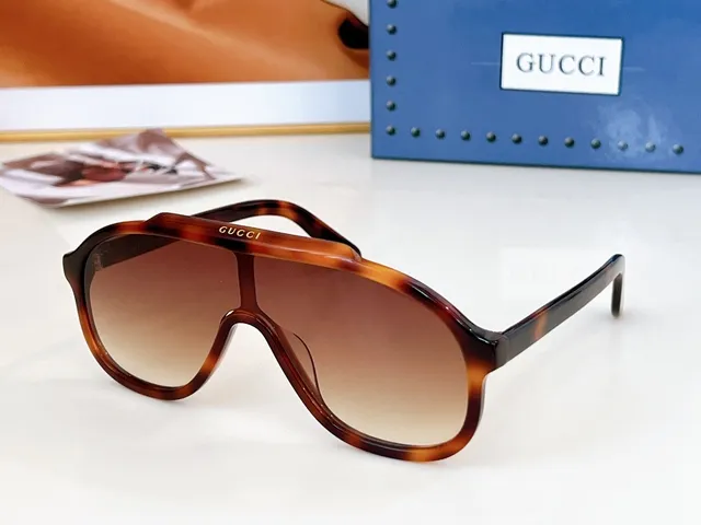 Tortoiseshell Brown, Black Gradient, and Yellow Lens Oversized Acetate Sunglasses 5