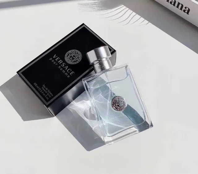 Transparent Blue Rectangular Glass Bottle Light Liquid Perfume 3