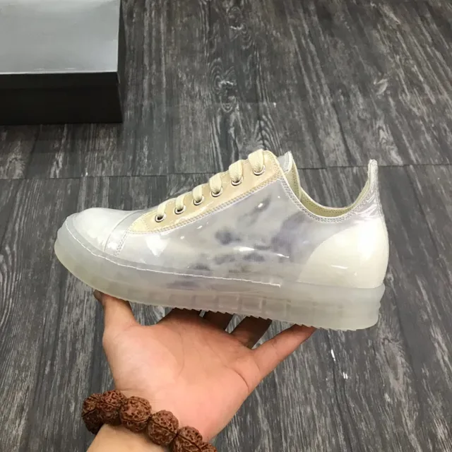 Transparent Glossy Upper Beige Accent Low-Top Lifestyle Sneakers 5