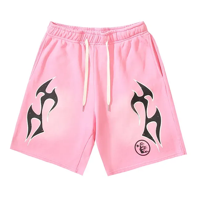 Tribal Flame Graphic Drawstring Shorts 4