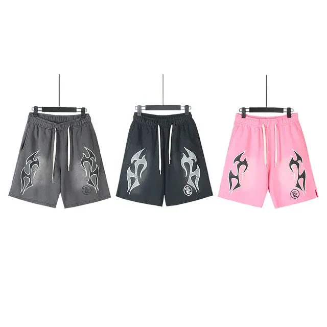 Tribal Flame Graphic Drawstring Shorts 8